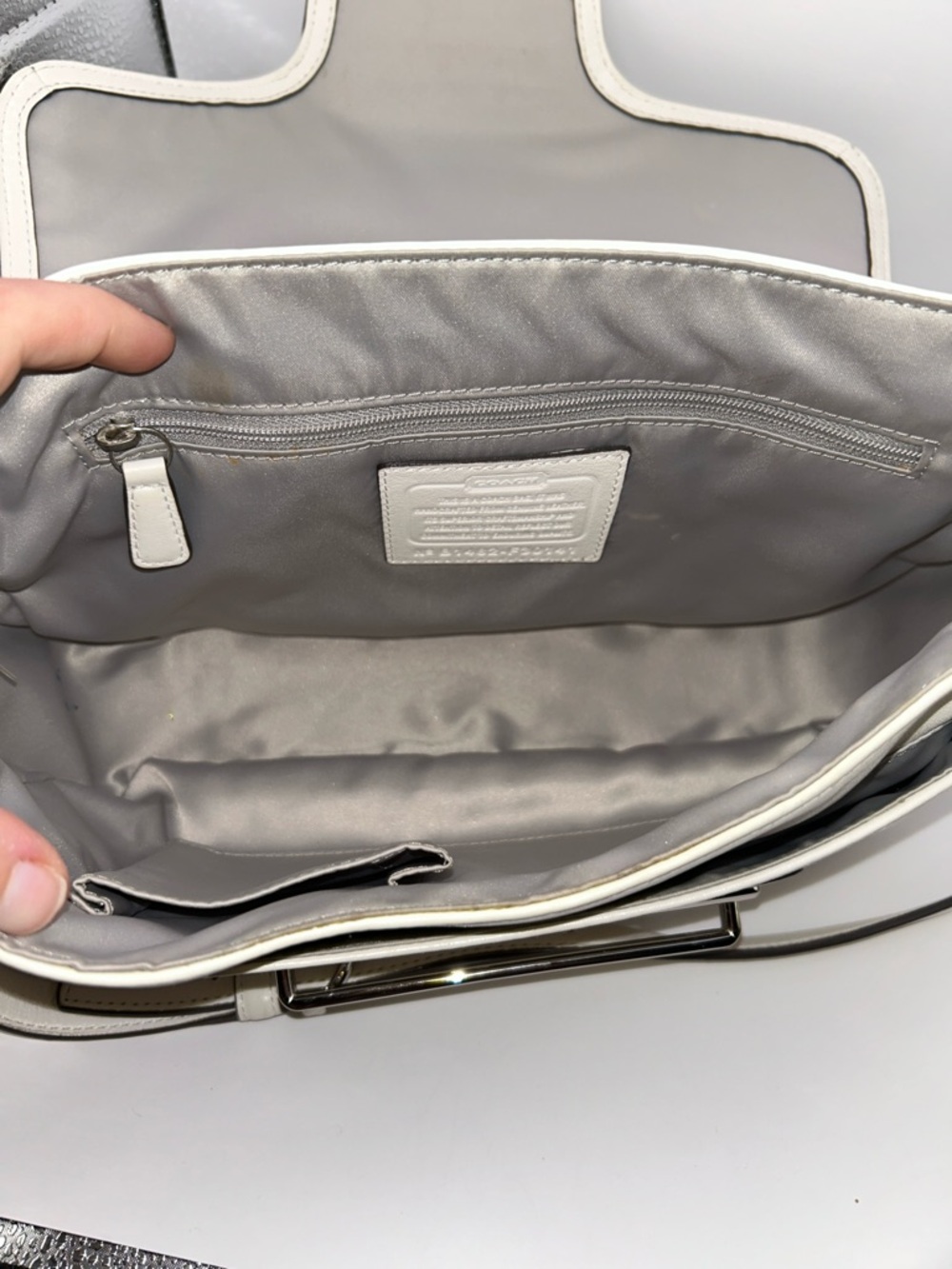 Coach Taylor Mixed Exotic Flap Shoulder Bag - Picture 9 of 12
